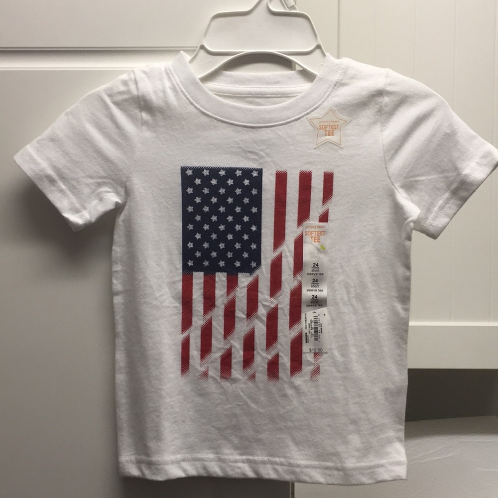 Flag tee Jumping Beans sz 24 months NWT NICE!